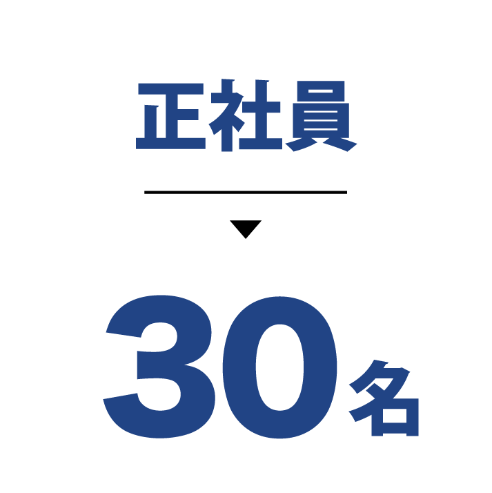 正社員 30名